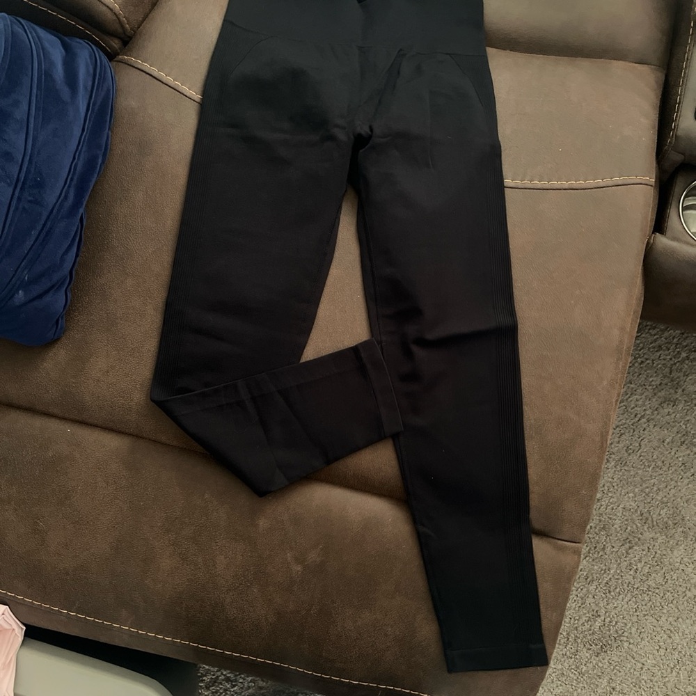 Black High-Waisted Leggings Butt Lifting